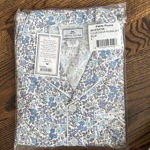 Petite Plume Blue Fleur d'Azur Kids Pajama Set